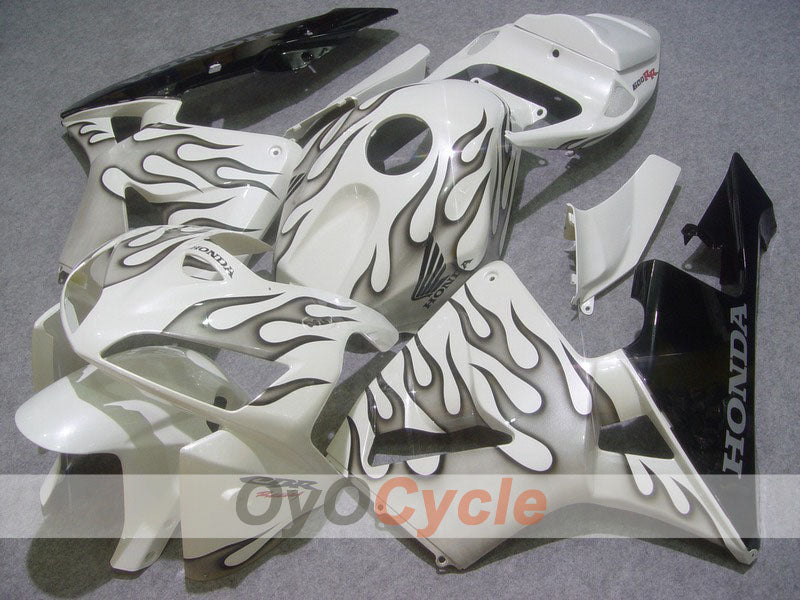 Kit de carénages à injection pour CBR600RR 05-06 - Blanc, Noir - Flamme #OYO87900245 Image principale du produit