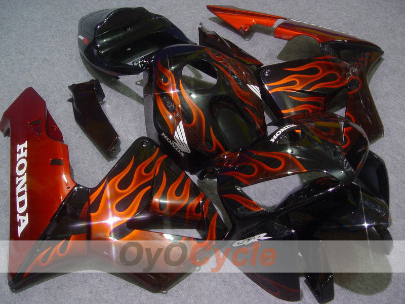 Kit de carénages à injection pour CBR600RR 05-06 - Orange, Noir - Flamme #OYO87900246 Image principale du produit