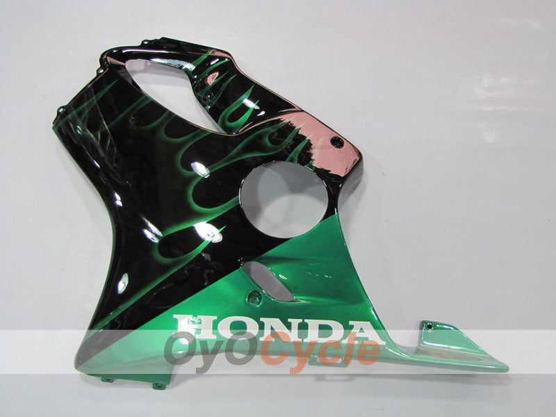 Kit de carénage à injection pour CBR600F4i 01-03 - Vert, Noir - Flame #OYO87900155