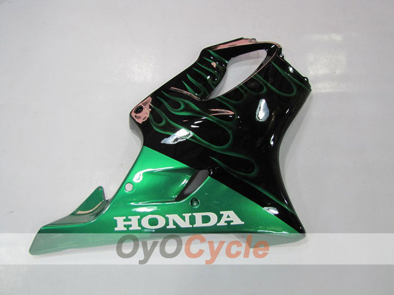 Kit de carénage à injection pour CBR600F4i 01-03 - Vert, Noir - Flame #OYO87900155