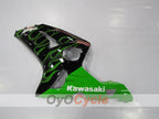 Kit de carénage à injection pour NINJA ZX-6R 03-04 - Vert, noir - Flammes #OYO87901795