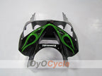 Kit de carénage à injection pour NINJA ZX-6R 03-04 - Vert, noir - Flammes #OYO87901795