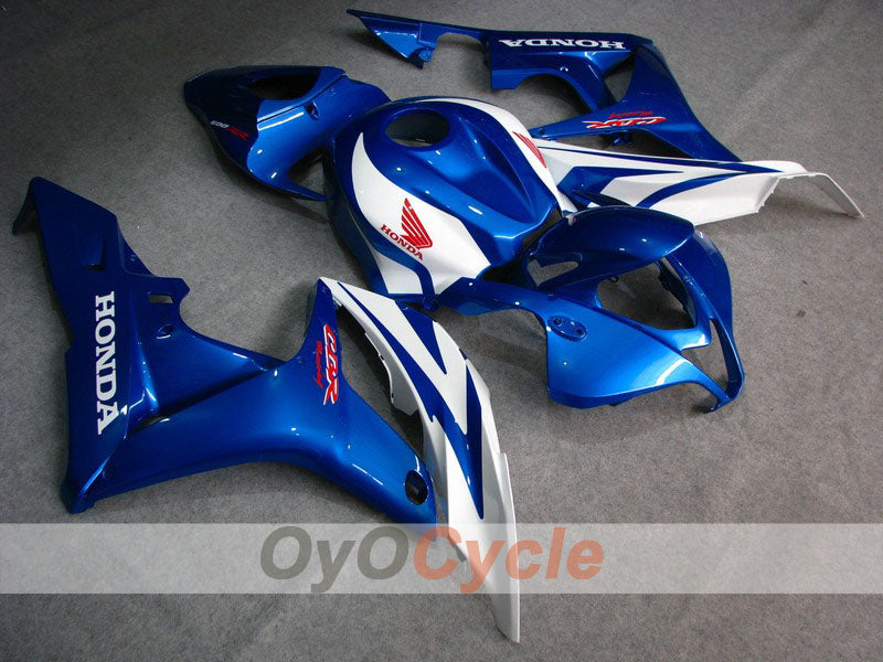 Kit de carénage moulé par injection pour CBR600RR 07-08 - Bleu, Blanc - Style d’origine #OYO87900413