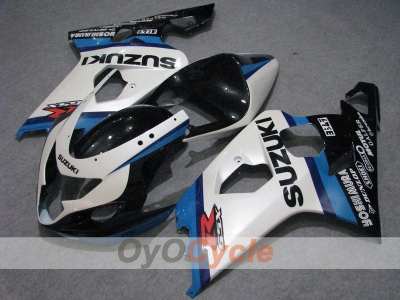Kit de carénages injectés pour GSXR600 04-05 - Blanc, Noir - DUNLOP, MOTUL #OYO87901173