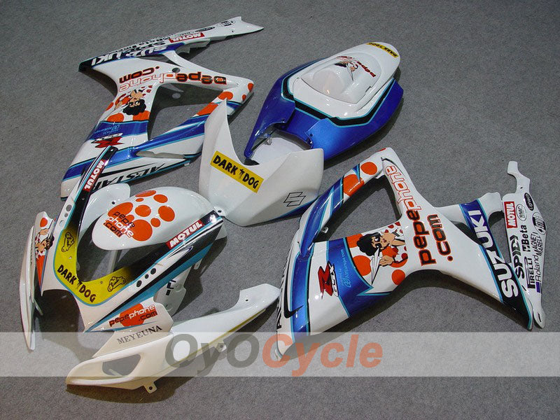 Kit de carénage pour injection pour GSX R750 06-07 - Bleu, Blanc - Dark Dog #OYO87901277 Image principale du produit