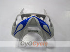 Kit de carénage à injection pour NINJA ZX-6R 03-04 - Bleu, argent - Flammes #OYO87901797