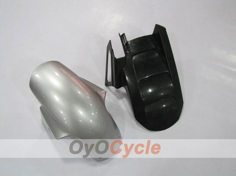 Kit de carénage à injection pour NINJA ZX-6R 03-04 - Bleu, argent - Flammes #OYO87901797