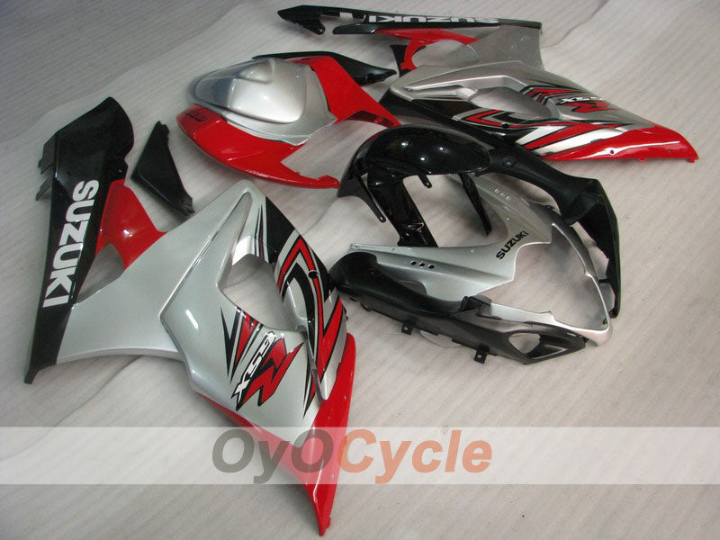 Kit de carénage à injection pour GSX R1000 05-06 - Rouge, Argent - Style d'usine #OYO87902047 Image principale du produit