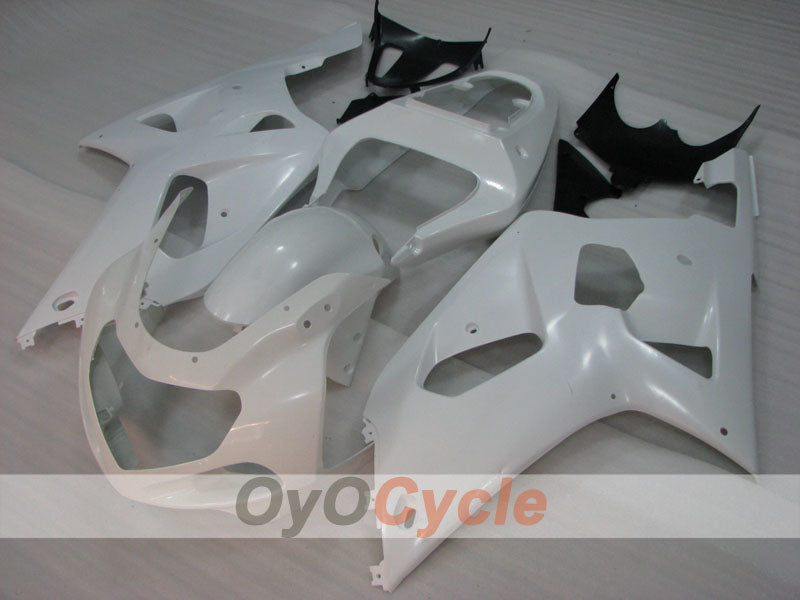 Kit de carénage à injection pour GSX R600 01-03 - Blanc - Style usine #OYO87905116