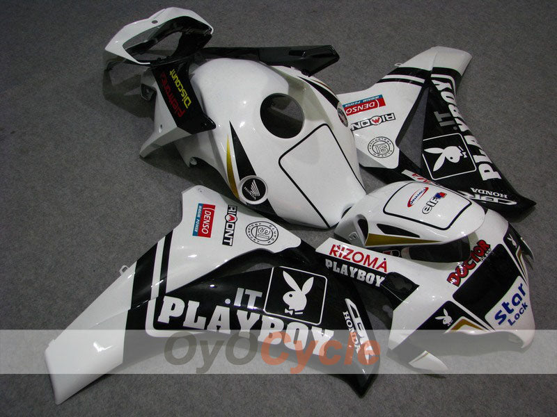 Kit de carénage injecté pour CBR1000RR 08-11 - Blanc, Noir - PlayBoy #OYO87900718 Image principale du produit