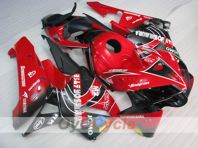 Kit de carénages injectés pour CBR600RR 05-06 - Rouge, noir - JOMO #OYO87900253 Image principale du produit