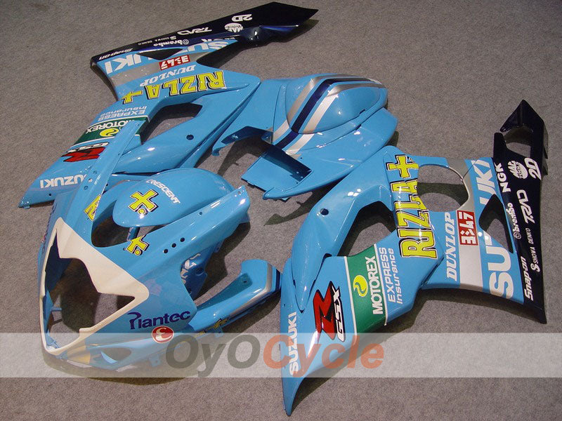 Kit de carénage à injection pour GSX R1000 05-06 - Bleu, Noir - DUNLOP, Rizla+ #OYO87902064 Image principale du produit