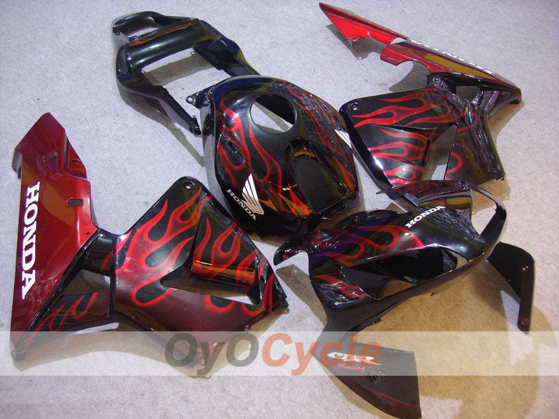 Kit de carénage injecté pour CBR600RR 03-04 - Rouge, noir - Flamme #OYO87902519 Image principale du produit