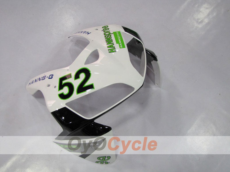 Kit de carénages injectés pour CBR600RR 05-06 - Vert, blanc, noir - HANN Spree #OYO87900250