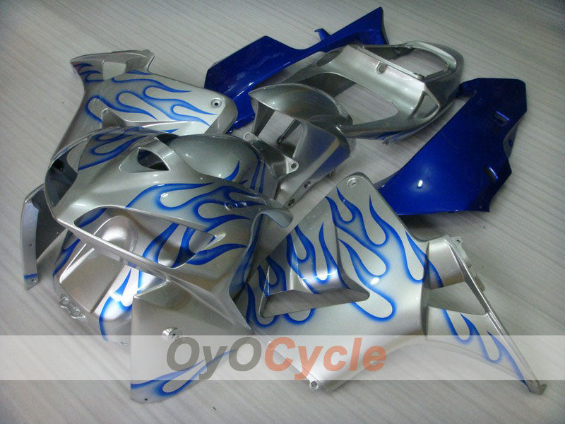 Kit de carénages à injection pour CBR600RR 05-06 - Bleu, Argent - Flamme #OYO87900249 Image principale du produit