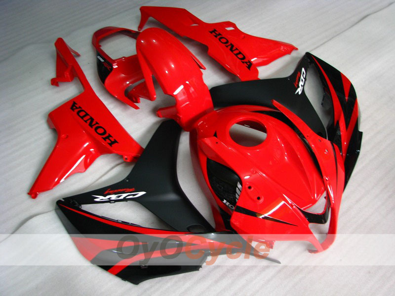 Kit de carénage injecté pour CBR600RR 07-08 - Rouge, Noir, Mat - Style d'origine #OYO87900418 Image principale du produit
