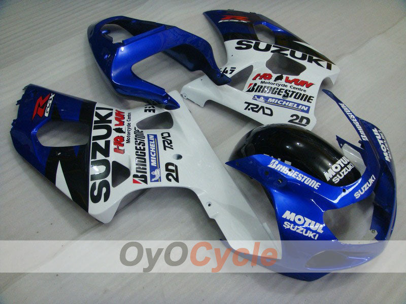 Kit de carénage à injection pour GSX R600 01-03 - Bleu, blanc - Style d'origine #OYO87901107