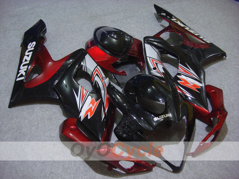 Kit de carénage injecté pour GSX R1000 05-06 - Rouge, noir - Style d’usine #OYO87902012