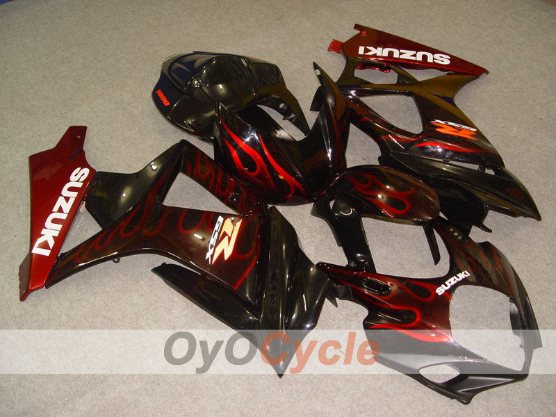 Kit de carénage à injection pour GSX R1000 07-08 - Rouge, Noir - Flame #OYO87902099 Image principale du produit