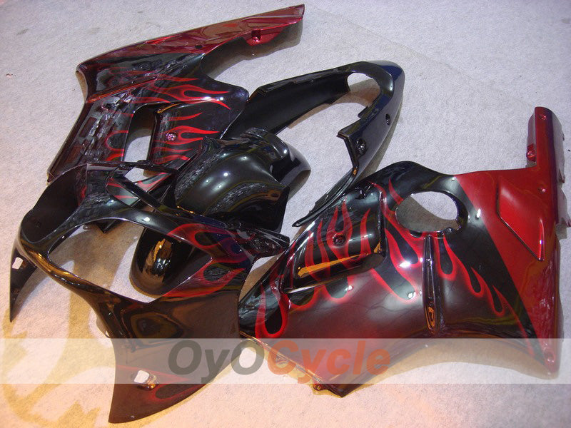 Kit de carénages à injection pour NINJA ZX-12R 00-01 - Rouge, noir - Flamme #OYO87903069 Image principale du produit