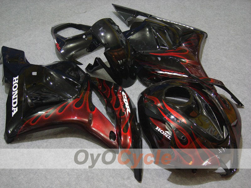 Kit de carénage à injection pour CBR600RR 09-12 - Rouge, Noir - Flame #OYO87900443