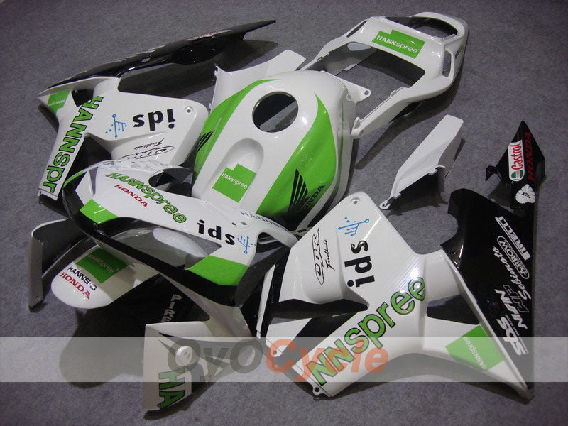 Kit de carénage injecté pour CBR600RR 03-04 - Blanc, noir - HANN Spree #OYO87902523