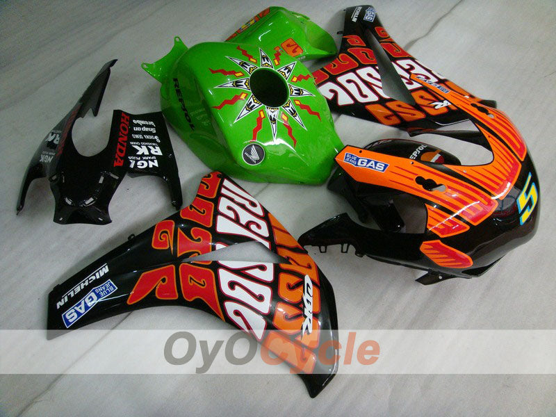 Kit de carénage injecté pour CBR1000RR 08-11 - Orange, noir - Rossi #OYO87900725 Image principale du produit