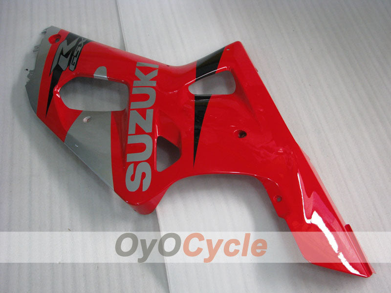 Kit de carénage injecté pour GSX R750 00-03 - Rouge, gris - Style usine #OYO87905177