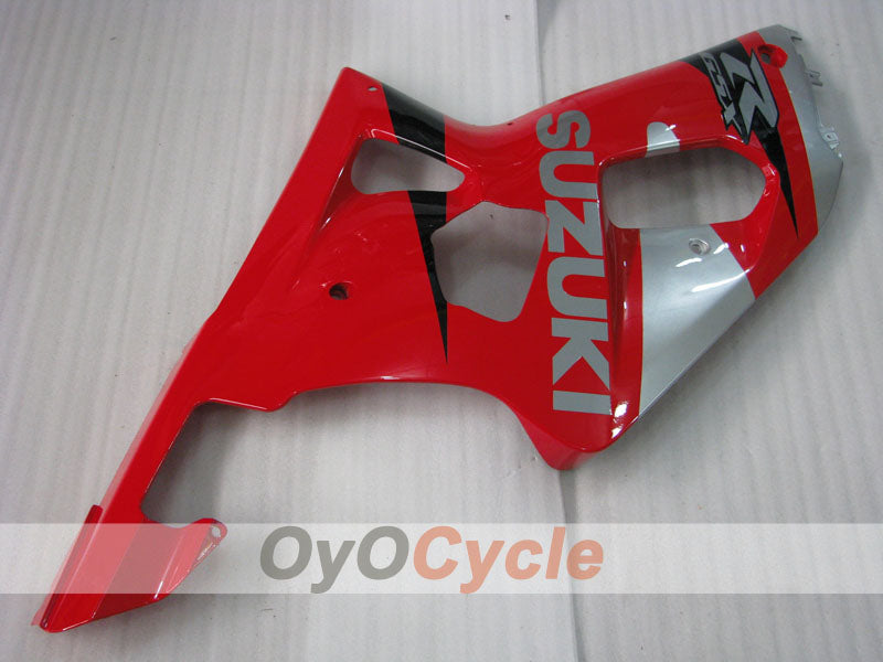 Kit de carénage injecté pour GSX R750 00-03 - Rouge, gris - Style usine #OYO87905177
