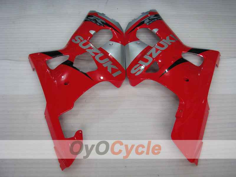 Kit de carénage injecté pour GSX R750 00-03 - Rouge, gris - Style usine #OYO87905177