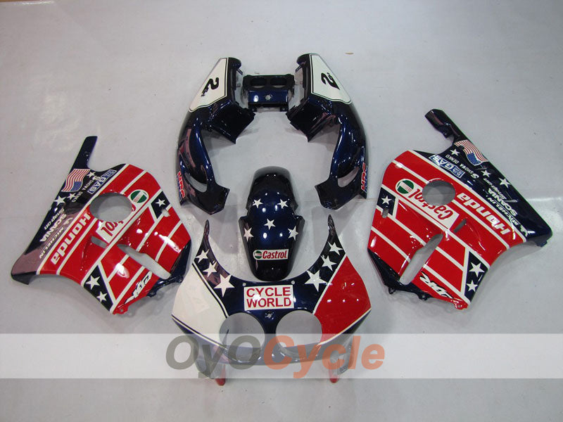 Kit de carénages injection pour CBR250RR 90-94 - Rouge, Bleu - Castrol #OYO87902956 Image secondaire du produit