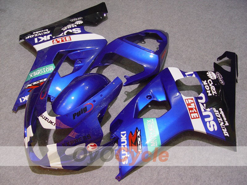 Kit de carénages injectés pour GSXR600 04-05 - Bleu, Noir - DUNLOP #OYO87901174 Image principale du produit