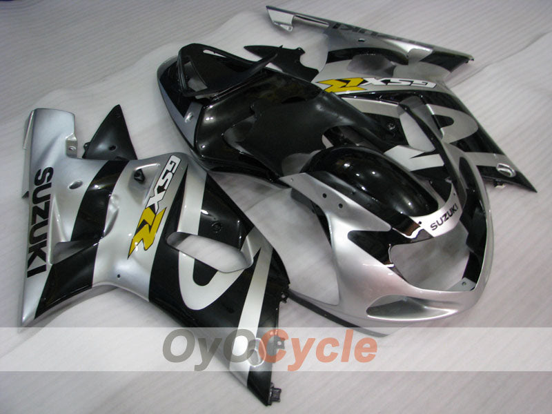 Kit de carénage à injection pour GSX R750 00-03 - Noir, Gris - Style usine #OYO87901119 Image principale du produit