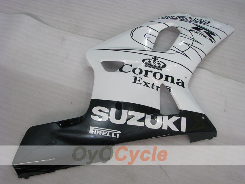 Kit de carénage à injection pour GSX R750 00-03 - Blanc, Noir - Corona #OYO87901023