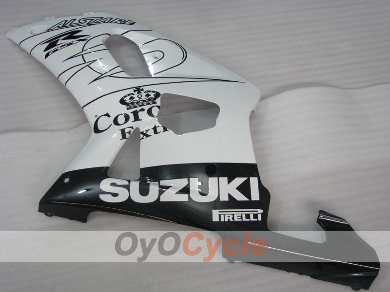 Kit de carénage à injection pour GSX R750 00-03 - Blanc, Noir - Corona #OYO87901023