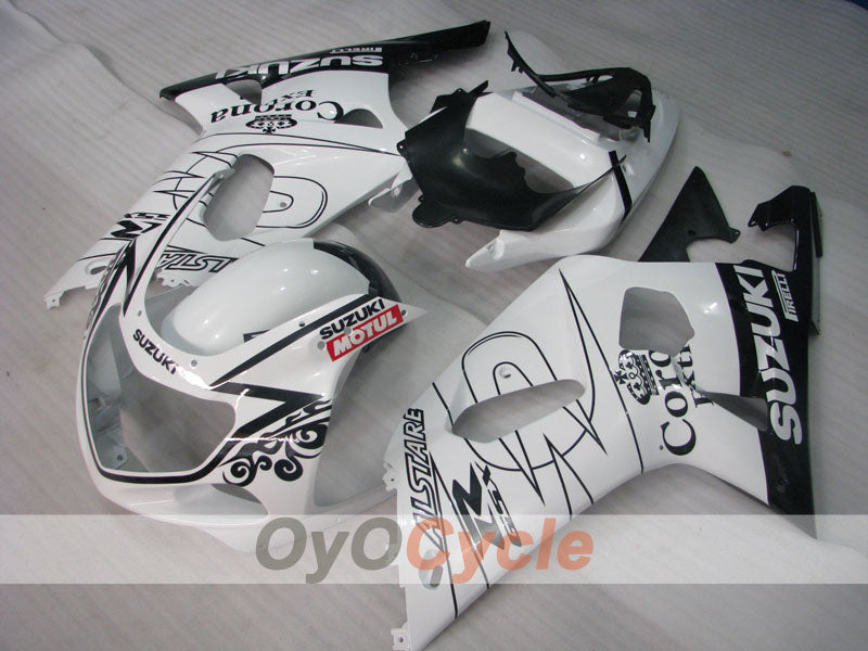 Kit de carénage à injection pour GSX R1000 00-02 - Blanc - Corona #OYO87905225