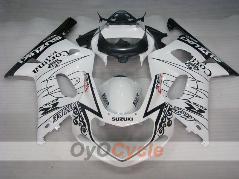 Kit de carénage à injection pour GSX R750 00-03 - Blanc, Noir - Corona #OYO87901023