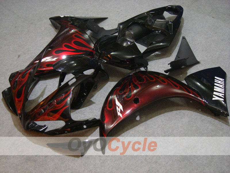 Kit de carénage à injection pour YZF-R1 09-11 - Rouge, noir - Flamme #OYO87900890