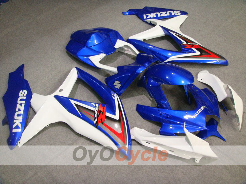 Kit de carénage à injection pour GSX R750 08-10 - Bleu, blanc - Style d'origine #OYO87901414