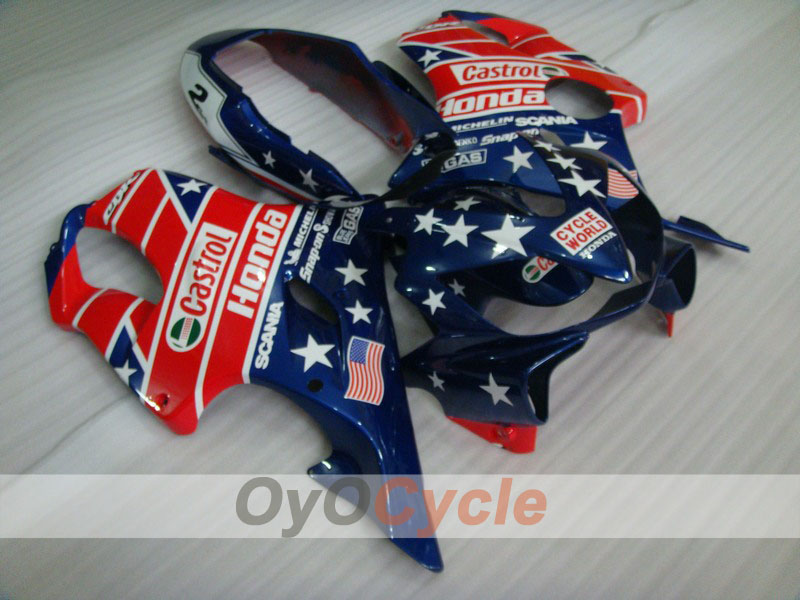 Kit de carénage à injection pour CBR600F4i 04-07 - Rouge, bleu - Castrol #OYO87900196 Image principale du produit