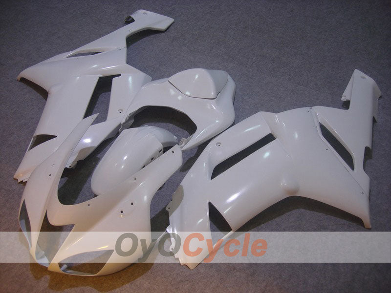 Kit de carénages à injection pour NINJA ZX-6R 07-08 - Blanc - Style d'usine #OYO87901905