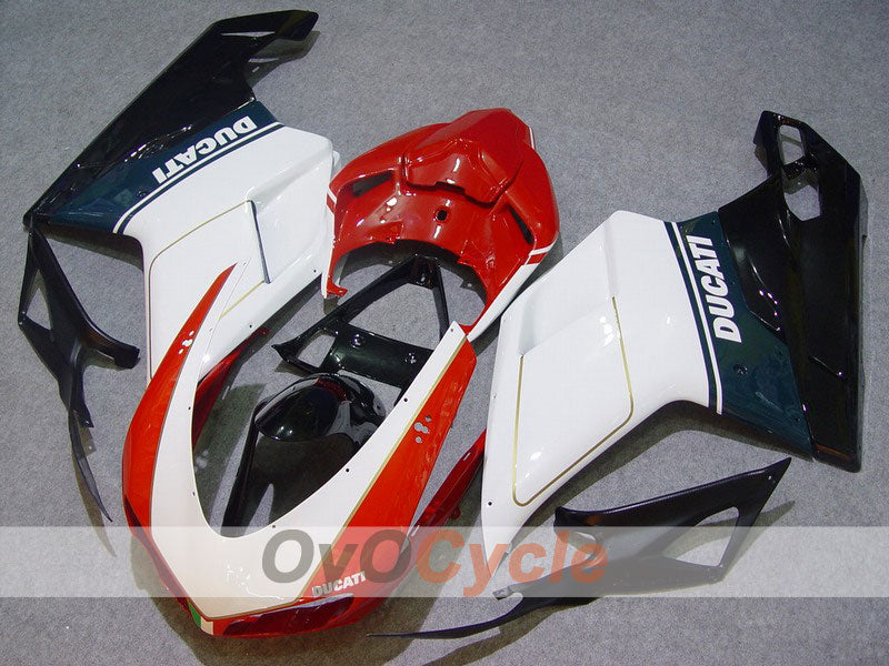 Kit de carénage à injection pour Ducati 1198 09-11 - Blanc, Noir - Style d'usine #OYO87902343 Image principale du produit