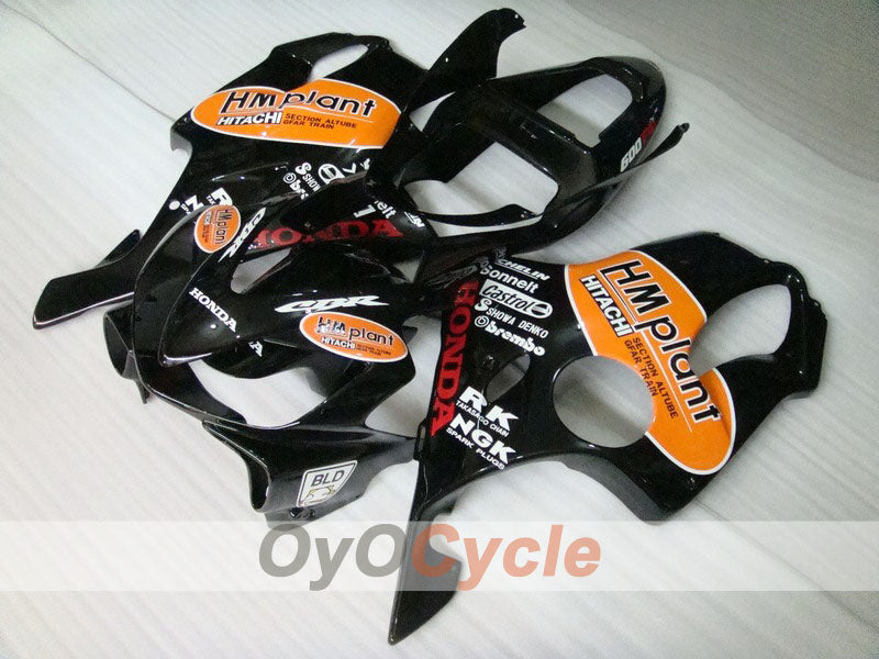 Kit de carénage à injection pour CBR600F4i 01-03 - Orange, Noir - Castrol #OYO87900157