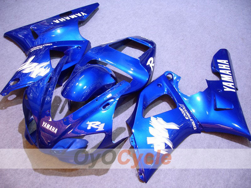 Kit de carénages moulés par injection pour YZF-R1 98-99 - Bleu, blanc - Style d'origine #OYO87900755