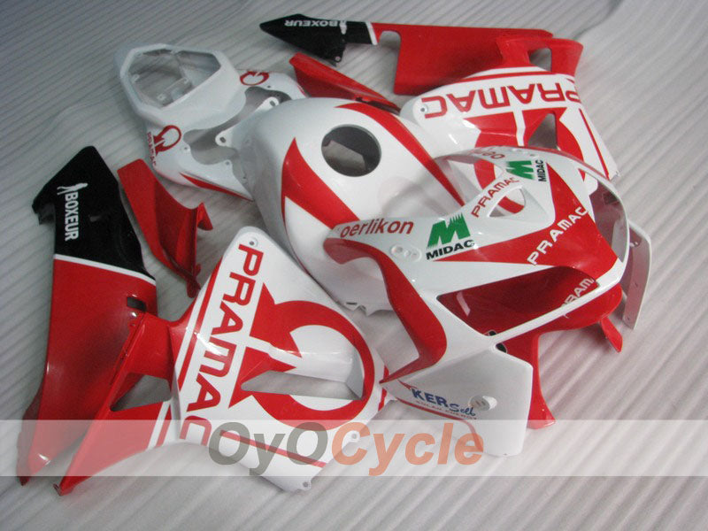 Kit de carénage à injection pour CBR600RR 05-06 - Rouge, Blanc - PRAMAC #OYO87900325 Image principale du produit