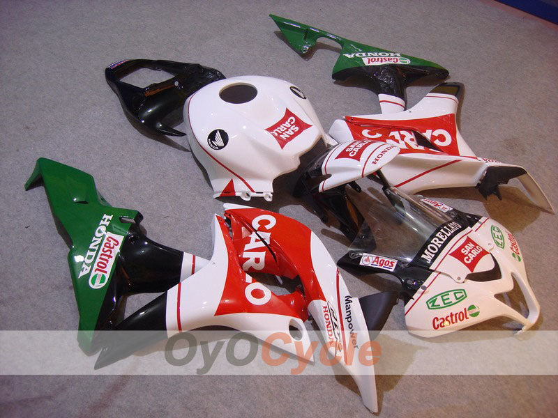 Kit de carénage à injection pour CBR600RR 07-08 - Rouge, Blanc - San Carlo #OYO87900436