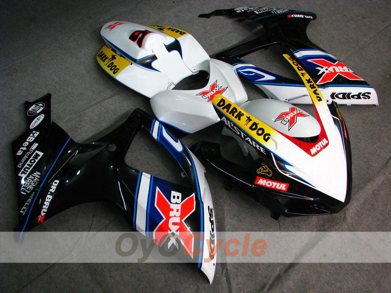 Kit de carénages à injection pour GSX R600 06-07 - Blanc, Noir - Dark Dog #OYO87901464 Image principale du produit