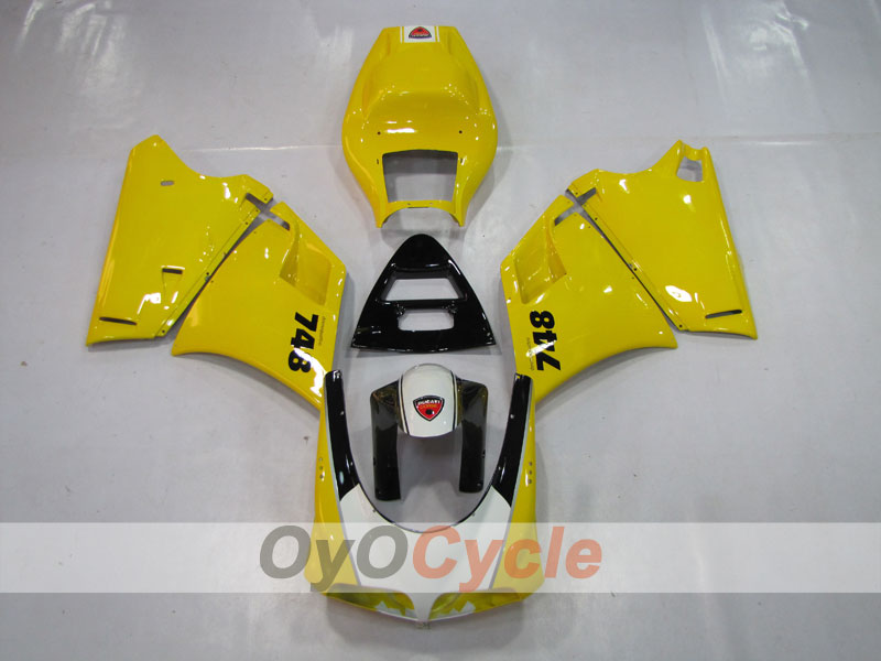 Kit de carénage à injection pour Ducati 748 94-02 - Jaune, Noir - Style d'usine #OYO87902048