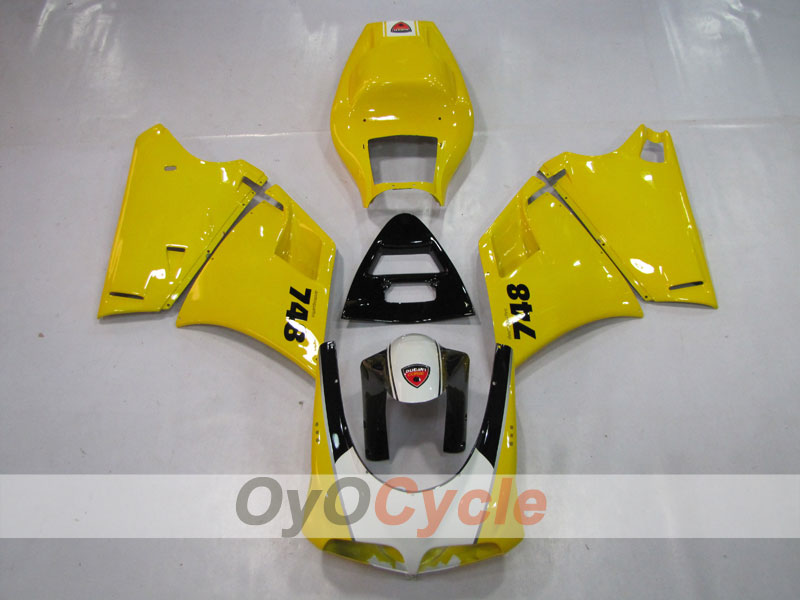Kit de carénage à injection pour Ducati 748 94-02 - Jaune, Noir - Style d'usine #OYO87902048 Image principale du produit