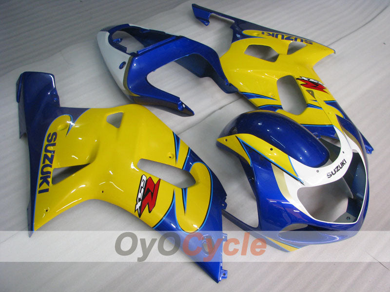 Kit de carénage à injection pour GSX R750 00-03 - Jaune, bleu - Style d'usine #OYO87905147